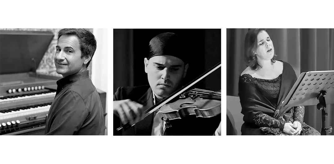 Rafael dos Reis, harmónio; Joana Godinho, canto e João Cunha, violino